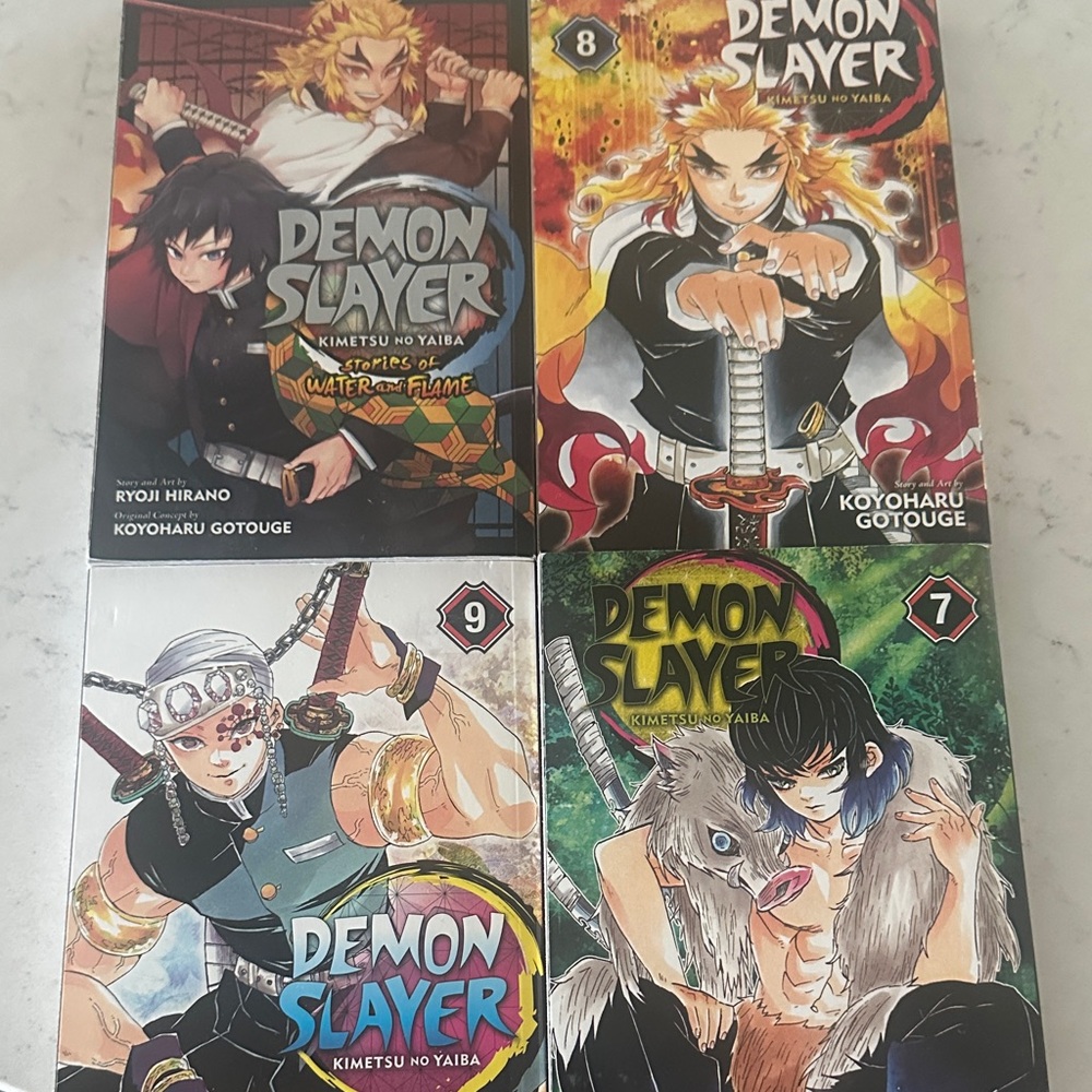 Demon Slayer Manga Volumes 7-9 and Stories of Water and Flame